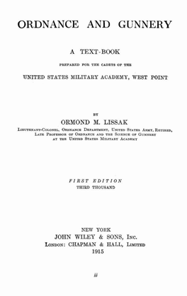 Ordnance and Gunnery, a Text Book