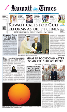 Kuwait Calls for Gulf Reforms As Oil Declines