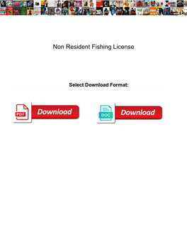 Non Resident Fishing License