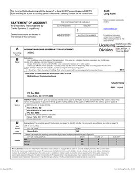 Licensing Division for the Correct Form