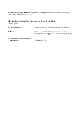 Meeting in the Council for Development Policy 1 July 2020 Agenda Item 4