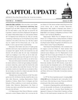 CAPITOL UPDATE Published by Texas State Directory Press, Inc., for Private Circulation