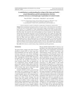 A Contribution to Understanding the Ecology of the Large Spot Barbel