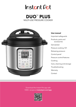 Duo™ Plus Multi-Use Pressure Cooker