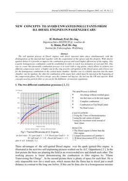 Chemical Thermodynamic Analysis for Further Improvements of Direct Injection Diesel Engines