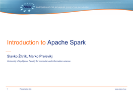 Introduction to Apache Spark