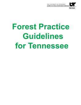 Forest Practice Guidelines for Tennessee