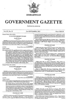 Government Gazette