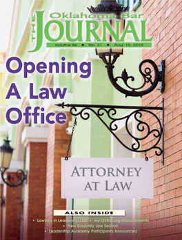 Opening a Law Office 1662 Editor: Dietmar Caudle New Disability Law Section