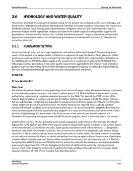 3.6 Hydrology and Water Quality