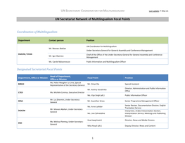 UN Secretariat Network of Multilingualism Focal Points