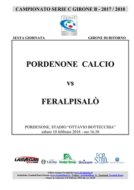 PORDENONE CALCIO Vs FERALPISALÒ