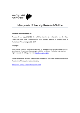 Macquarie University Researchonline