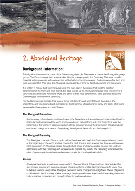 2. Aboriginal Heritage
