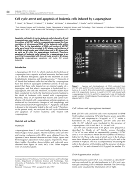 Cell Cycle Arrest and Apoptosis of Leukemia Cells Induced by L