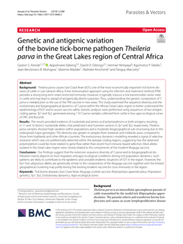 Genetic and Antigenic Variation of the Bovine Tick-Borne Pathogen