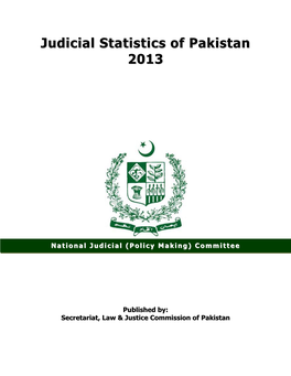 Judicial Statistics of Pakistan, Annual Report 2013