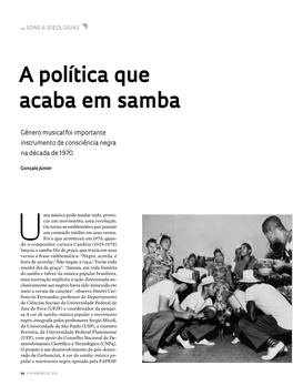 A Política Que Acaba Em Samba