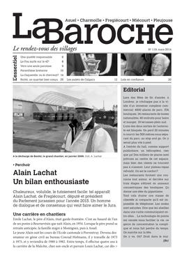 Alain Lachat Un Bilan Enthousiaste