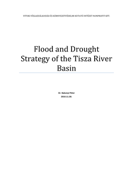 Flood and Drought Strategy of the Tisza River Basin