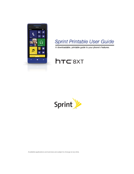 HTC 8XT User Guide