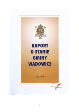 Raport O Stanie Gminy Wadowice