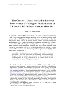 'The Greatest Choral Work That Has Ever Been Written'