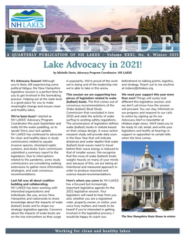 Lake Advocacy in 2021! by Michelle Davis, Advocacy Program Coordinator, NH LAKES