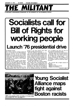 Young Socialist Alliance Maps Fight Against Boston Racists