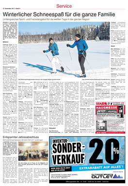 Winterlicher Schneespaß Für Die Ganze Familie Umfangreiches Sport- Und Freizeitangebot Für Die Weißen Tage in Der Ganzen Region