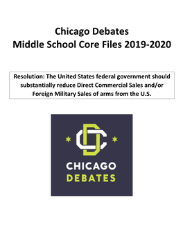 Chicago Debates Middle School Core Files 2019-2020