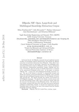 Dbpedia NIF: Open, Large-Scale and Multilingual Knowledge Extraction Corpus