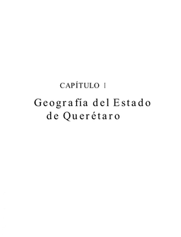 Geografía Del Estado De Querétaro INTRODUCCIÓN