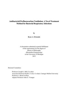 A Novel Treatment Method for Bacterial Respiratory Infections