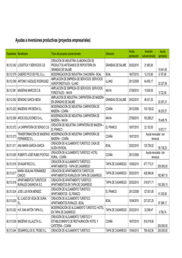 Ayudas a Inversiones Productivas (Proyectos Empresariales)