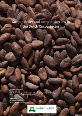 Sustainability and Competition Law in the Dutch Cocoa Sector