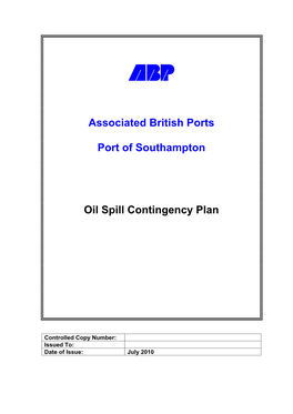 Oil Spill Contingency Plan