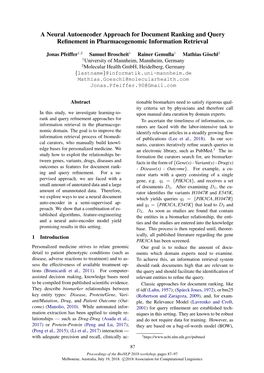 A Neural Autoencoder Approach for Document Ranking and Query Reﬁnement in Pharmacogenomic Information Retrieval