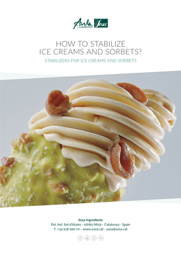 How to Stabilize Ice Creams and Sorbets? Stabilizers for Ice Creams and Sorbets