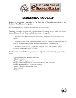 Screening Toolkit