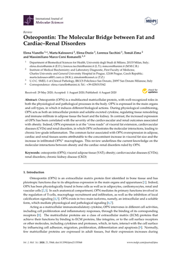 Osteopontin: the Molecular Bridge Between Fat and Cardiac–Renal Disorders