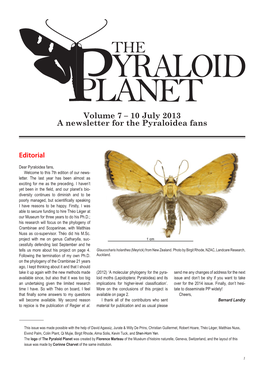 10 July 2013 a Newsletter for the Pyraloidea Fans
