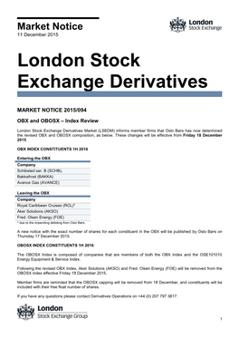 MARKET NOTICE 2015-094 OBX And