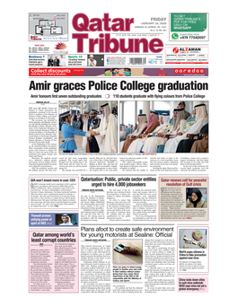 Amir Graces Police College Graduation Amir Honours ﬁrst Seven Outstanding Graduates 110 Students Graduate with ﬂying Colours from Police College