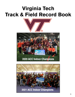 Virginia Tech Track & Field Record Book