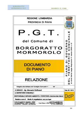 Borgoratto Mormorolo 2012 Documento Di Piano