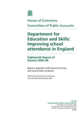 Improving School Attendance in England
