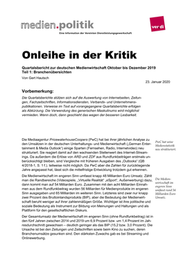 Onleihe in Der Kritik