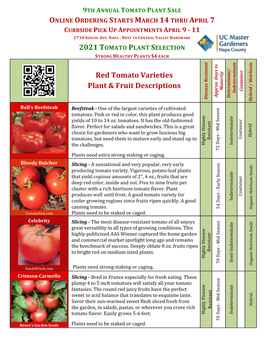 Red Tomato Varieties Plant & Fruit Descriptions