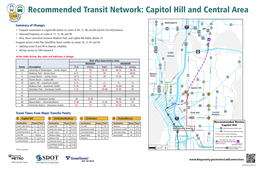 Recommended Transit Network: Capitol Hill and Central Area